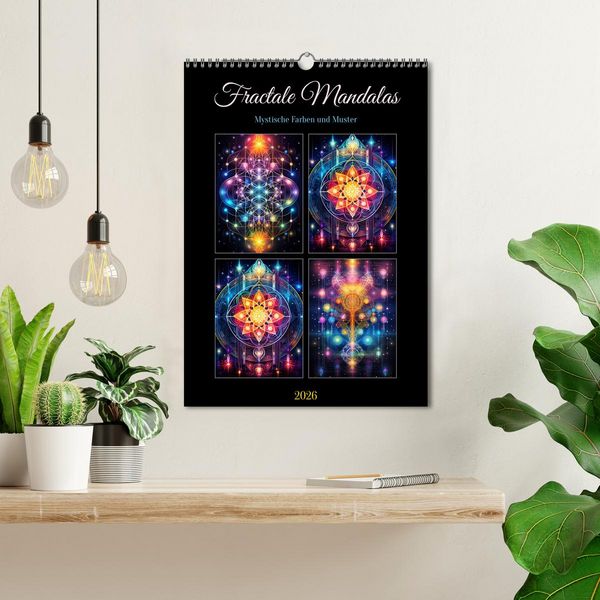 Produktbild: Fractale Mandalas (Wandkalender 2026 DIN A3 hoch), CALVENDO Monatskalender