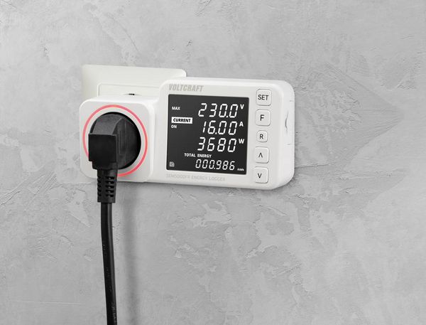 Produktbild: VOLTCRAFT SEM5000 FR Energiekosten-Messger&auml;t Kostenprognose, Alarmfunktion, Stromtarif einstellbar, Datenloggerfunktion