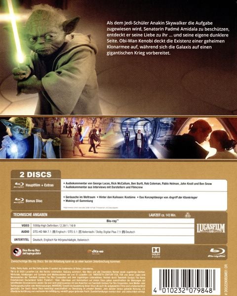 Produktbild: Star Wars Episode 2 - Angriff der Klonkrieger (+ Bonus-Blu-ray)