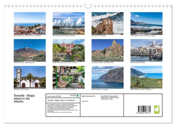 Produktbild: Tenerife - Magic Island in the Atlantic (Wall Calendar 2026 DIN A3 landscape), CALVENDO 12 Month Wall Calendar