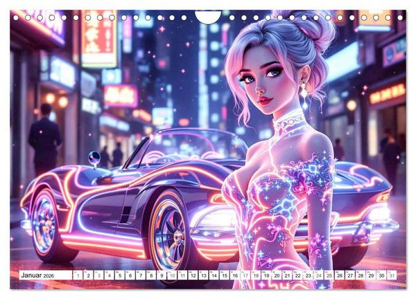 Produktbild: Cars & Girls (Wandkalender 2026 DIN A4 quer), CALVENDO Monatskalender