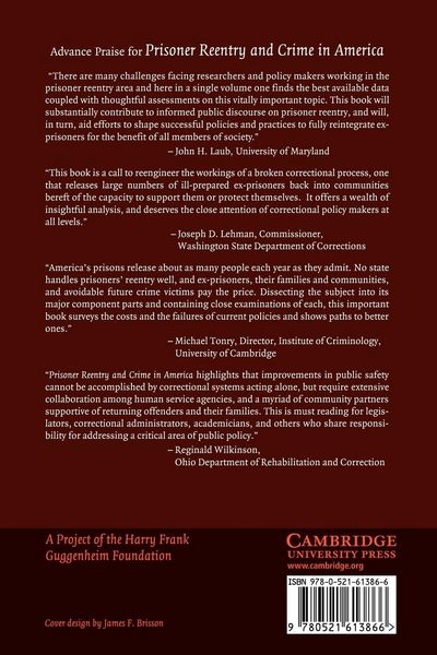 Produktbild: Prisoner Reentry and Crime in America