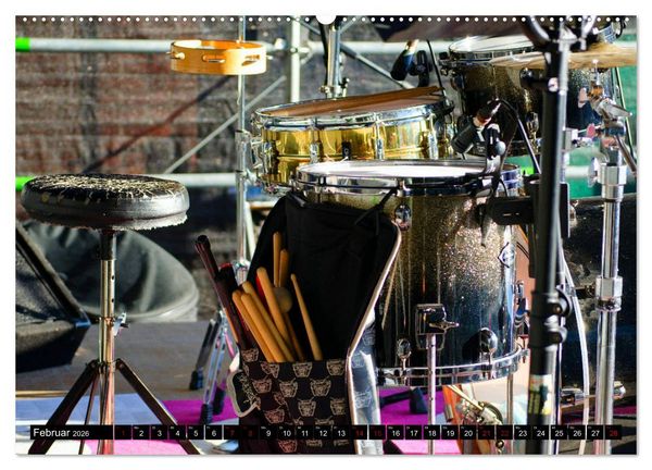 Produktbild: Percussion - Rhythmus im Blut (Wandkalender 2026 DIN A2 quer), CALVENDO Monatskalender