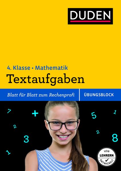 Produktbild: &Uuml;bungsblock: Mathematik - Textaufgaben 4. Klasse