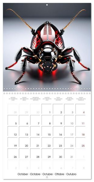 Produktbild: Mechanical Insects (Wall Calendar 2026 12 &times; 12 Inch) CALVENDO 12 Month Wall Calendar