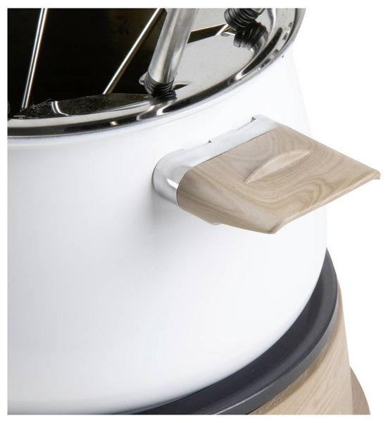 Produktbild: DOMO DO736F Fondue 1500W Kontrollleuchte, 8 Fonduegabeln Holz, Wei&szlig;
