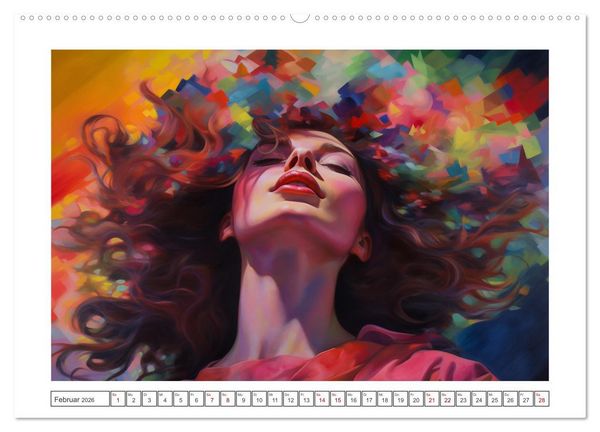 Produktbild: Popart Prinzessin (hochwertiger Premium Wandkalender 2026 DIN A2 quer), Kunstdruck in Hochglanz