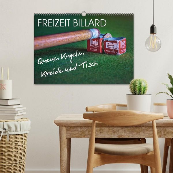 Produktbild: Freizeit Billard - Queue, Kugeln, Kreide und Tisch (Wandkalender 2026 DIN A3 quer), CALVENDO Monatskalender
