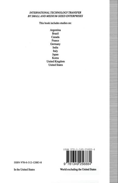 Produktbild: International Technology Transfer by Small and Medium-Sized Enterprises