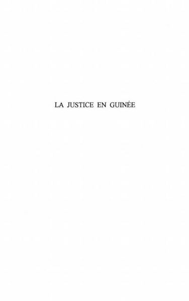 Produktbild: La Justice En Guinee
