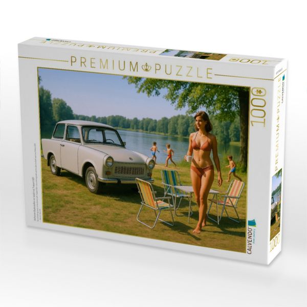 Produktbild: CALVENDO Puzzle Geheime Badestellen im Wald mit Trabant 601 | 1000 Teile Lege-Gr&ouml;&szlig;e 64x48cm Foto-Puzzle f&uuml;r gl&uuml;ckliche Stunden