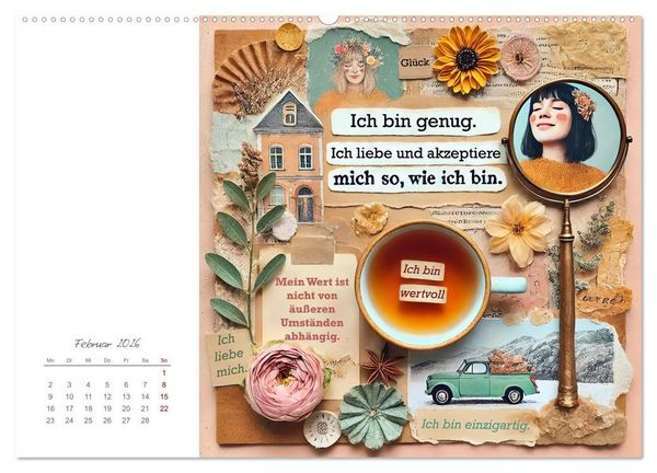 Produktbild: Soulful Days - Dein Selfcare-Kalender (hochwertiger Premium Wandkalender 2026 DIN A2 quer), Kunstdruck in Hochglanz