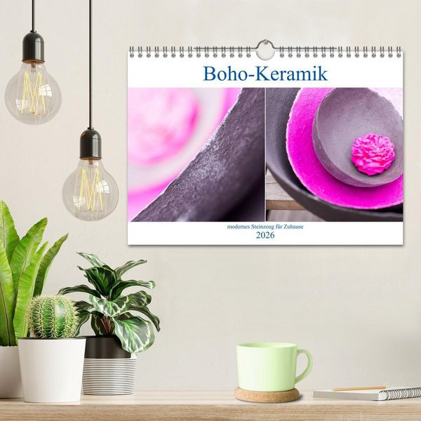 Produktbild: Boho - Keramik, modernes Steinzeug f&uuml;r Zuhause (Wandkalender 2026 DIN A4 quer), CALVENDO Monatskalender