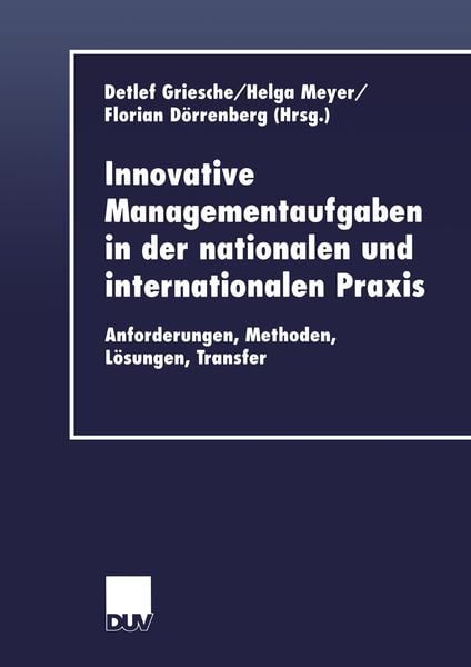 Produktbild: Innovative Managementaufgaben in der nationalen und internationalen Praxis