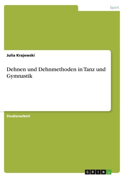 Produktbild: Dehnen und Dehnmethoden in Tanz und Gymnastik