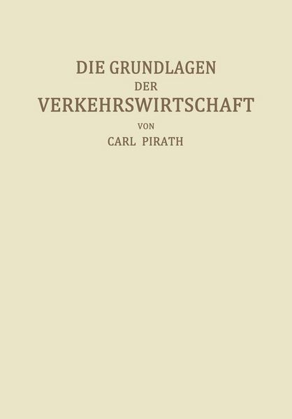 Produktbild: Die Grundlagen der Verkehrswirtschaft