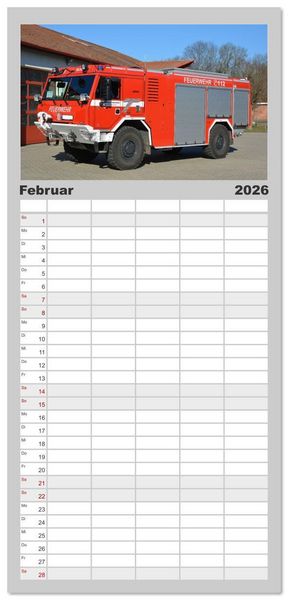 Produktbild: Familienplaner 2026 - Einsatzfahrzeuge aus Sachsen und Sachsen-Anhalt mit 5 Spalten (Wandkalender, 21 x 45 cm) CALVENDO