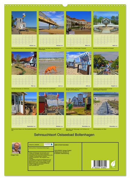 Produktbild: Sehnsuchtsort Ostseebad Boltenhagen (hochwertiger Premium Wandkalender 2026 DIN A2 hoch), Kunstdruck in Hochglanz