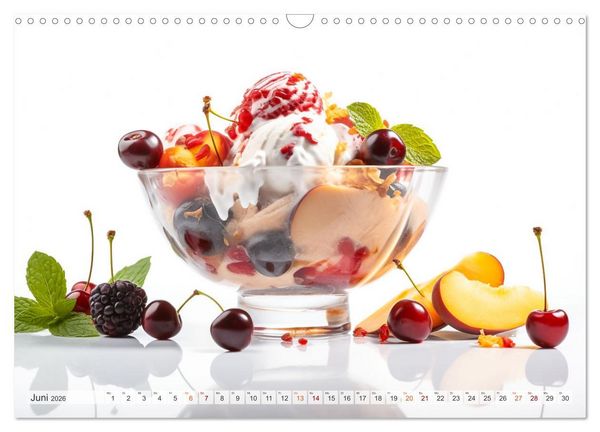 Produktbild: Leckere Eisbecher Kreationen (Wandkalender 2026 DIN A3 quer), CALVENDO Monatskalender