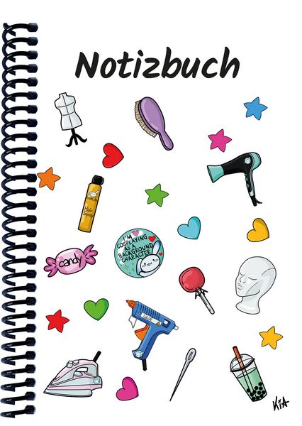 Produktbild: A 5 Notizbuch Manga Items, wei&szlig;, kariert