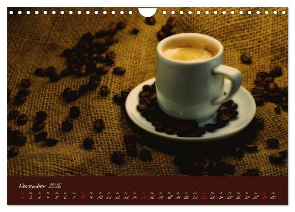 Produktbild: Kaffee Genuss Jahreskalender (Wandkalender 2026 DIN A4 quer), CALVENDO Monatskalender