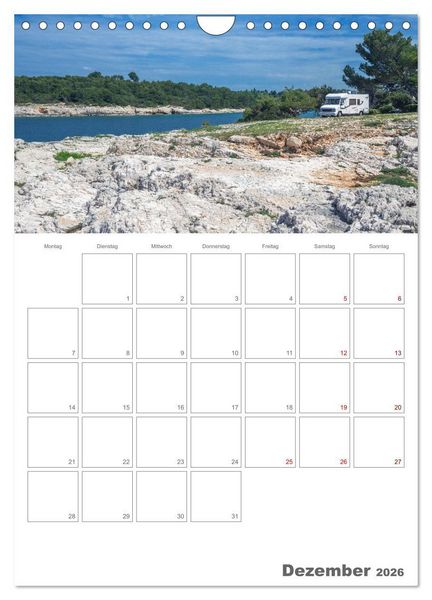 Produktbild: Wohnmobil Jahresplaner (Wandkalender 2026 DIN A4 hoch), CALVENDO Monatskalender