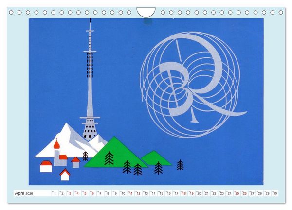 Produktbild: Rundfunk in Deutschland - Historische QSL-Karten (Wandkalender 2026 DIN A4 quer), CALVENDO Monatskalender
