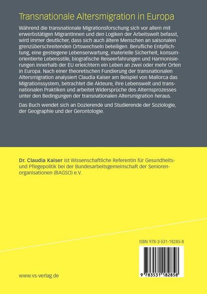 Produktbild: Transnationale Altersmigration in Europa
