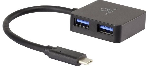 Produktbild: Renkforce RF-3754006 USB-Hub 4 Port USB-A USB 3.0 5 GBit/s Schwarz