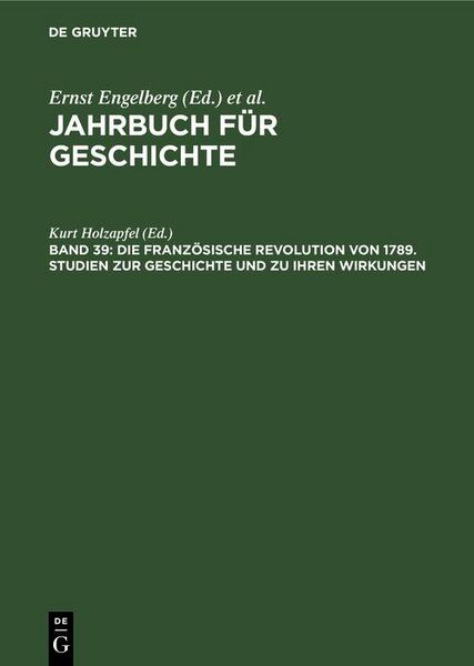 Produktbild: Die Franz&ouml;sische Revolution von 1789. Studien zur Geschichte und zu ihren Wirkungen