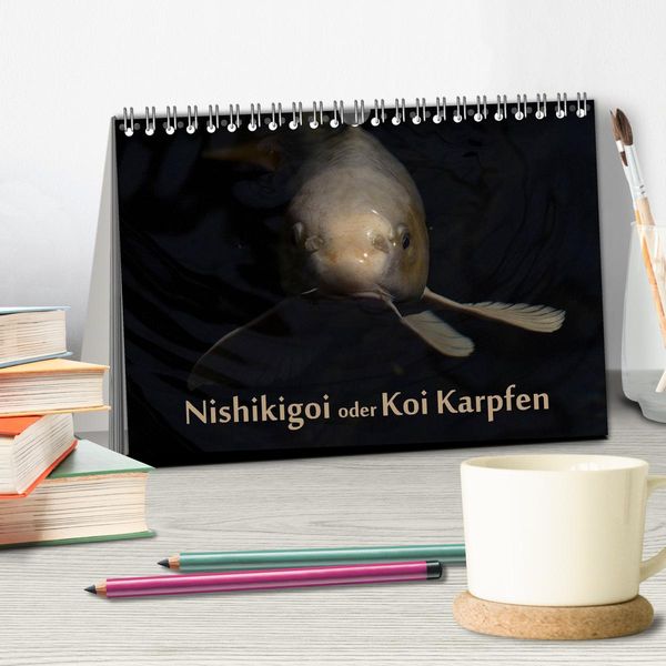 'Nishikigoi oder Koi Karpfen (Tischkalender 2025 DIN A5 quer), CALVENDO 