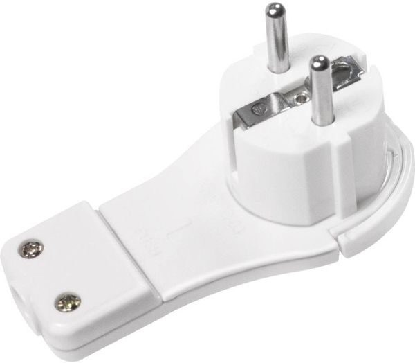 Produktbild: LogiLink LPS228 Schutzkontakt-Flachstecker Kunststoff mit Aussteckhilfe 230V Wei&szlig; IP20