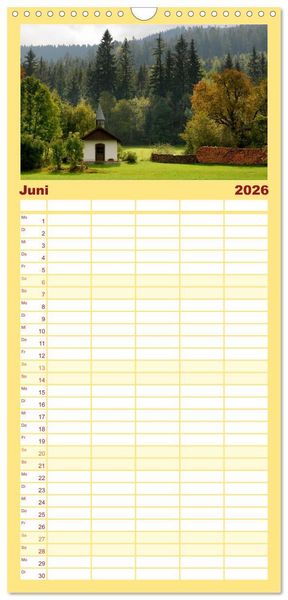 Produktbild: Familienplaner 2026 - LANDLEBEN mit 5 Spalten (Wandkalender, 21 x 45 cm) CALVENDO