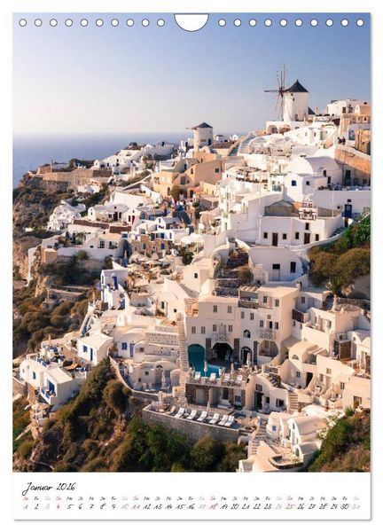 Produktbild: Insel des Lichts - Santorini (Wandkalender 2026 DIN A4 hoch), CALVENDO Monatskalender