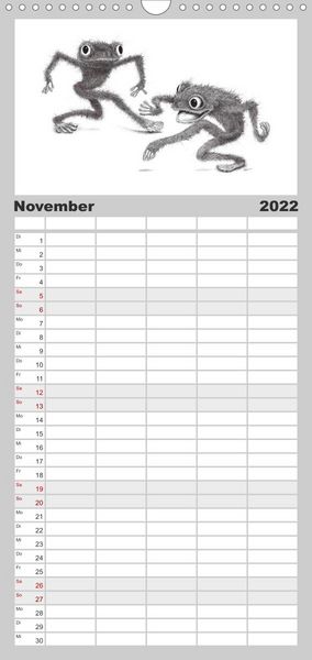 Produktbild: Familienplaner TIERONISCH (Wandkalender 2022 , 21 cm x 45 cm, hoch)