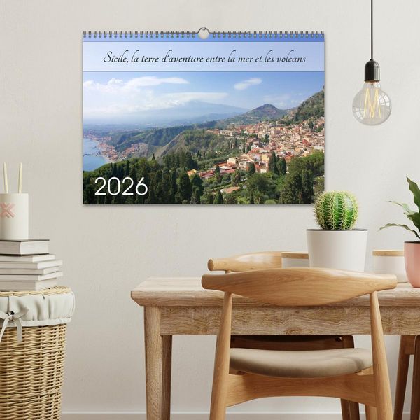 Produktbild: Sicile, la terre d'aventure entre la mer et les volcans (Calendrier mural 2026 DIN A3 vertical), CALVENDO calendrier mensuel