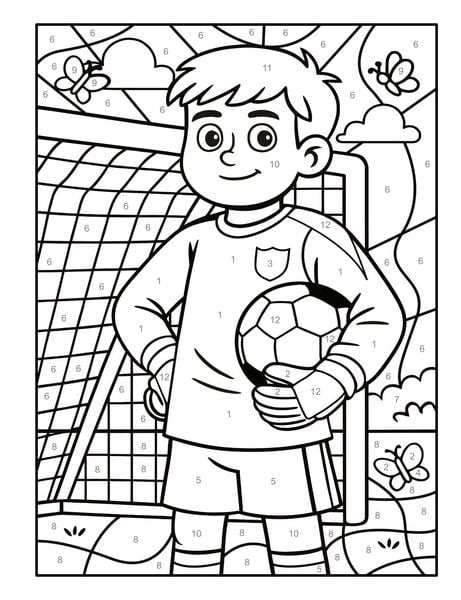 Produktbild: Malen nach Zahlen Fu&szlig;ball Malbuch f&uuml;r Kinder ab 5&ndash;7 Jahren