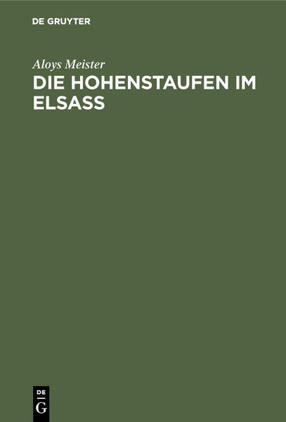 Produktbild: Die Hohenstaufen im Elsass