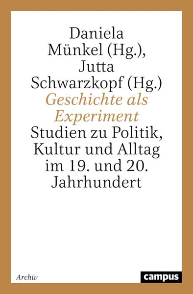 Produktbild: Geschichte als Experiment