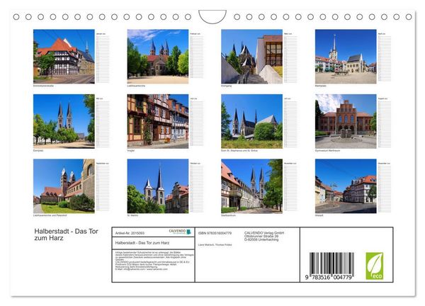 Produktbild: Halberstadt - Das Tor zum Harz (Wandkalender 2026 DIN A4 quer), CALVENDO Monatskalender