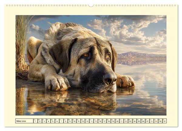 Produktbild: Kangal - Besch&uuml;tzer der Herde. Starke, selbstst&auml;ndige und furchtlose Hunde (hochwertiger Premium Wandkalender 2026 DIN A2 quer), Kunstdruck in Hochglanz