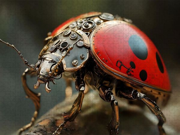 Produktbild: CALVENDO Puzzle Ein Motiv aus dem Kalender "Die fantastische Welt der Steampunk-Insekten" | 1000 Teile Lege-Gr&ouml;&szlig;e 64x48cm Foto-Puzzle f&uuml;r gl&uuml;ckliche Stunden
