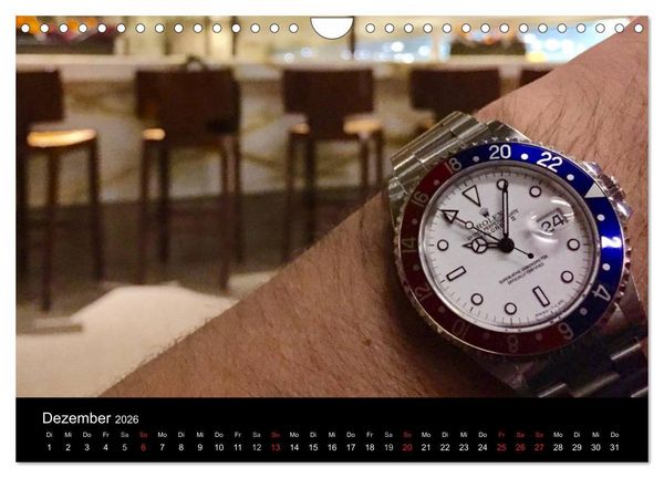 Produktbild: Armbanduhren reisen um die Welt (Wandkalender 2026 DIN A4 quer), CALVENDO Monatskalender