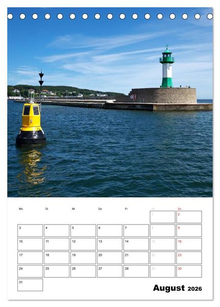 Produktbild: R&uuml;gen und Hiddensee - Bilder eines Sommers / Planer (Tischkalender 2026 DIN A5 hoch), CALVENDO Monatskalender