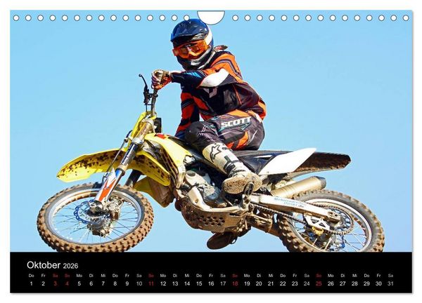 Produktbild: Motocross Kalender - Emotionen auf 2 R&auml;dern (Wandkalender 2026 DIN A4 quer), CALVENDO Monatskalender