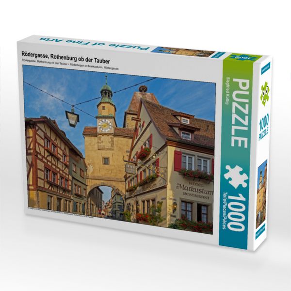 Produktbild: CALVENDO Puzzle R&ouml;dergasse, Rothenburg ob der Tauber 1000 Teile Lege-Gr&ouml;&szlig;e 640 x 480 cm Foto-Puzzle Bild von Siegfried Kuttig