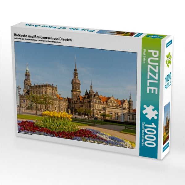 CALVENDO Puzzle Hofkirche und Residenzschloss Dresden | 1000 Teile Lege-Größe 64x48cm Foto-Puzzle für glückliche Stunden