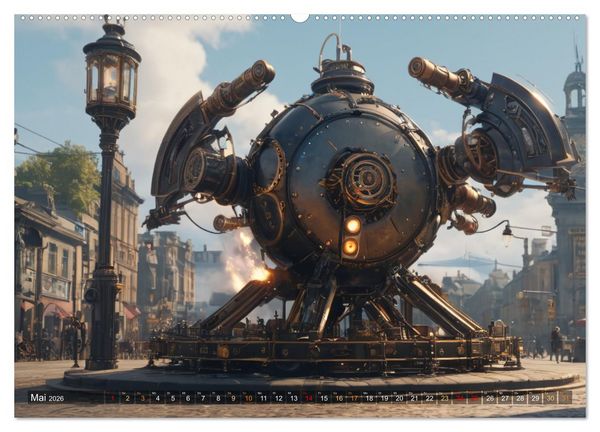 Produktbild: Steampunk Maschinen der Stra&szlig;e (Wandkalender 2026 DIN A2 quer), CALVENDO Monatskalender