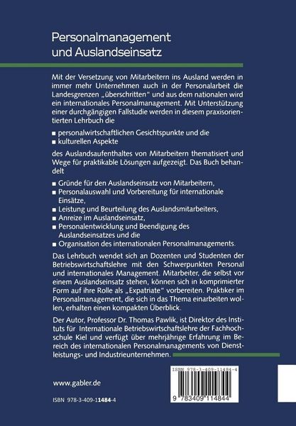 Produktbild: Personalmanagement und Auslandseinsatz