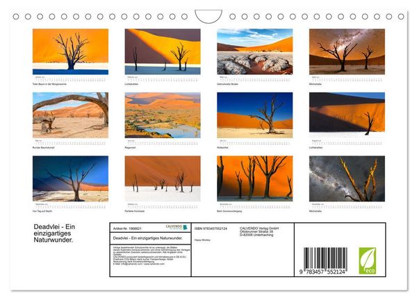 Produktbild: Deadvlei - Ein einzigartiges Naturwunder. (Wandkalender 2026 DIN A4 quer), CALVENDO Monatskalender